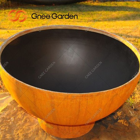 Large Outdoor Metal Corten Steel Water Garden Firepit Bowl Large Outdoor Metal Corten Steel Water Garden Firepit Bowl