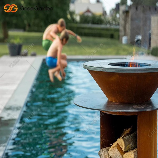 a corten steel BBQ grill 6 a corten steel BBQ grill 6