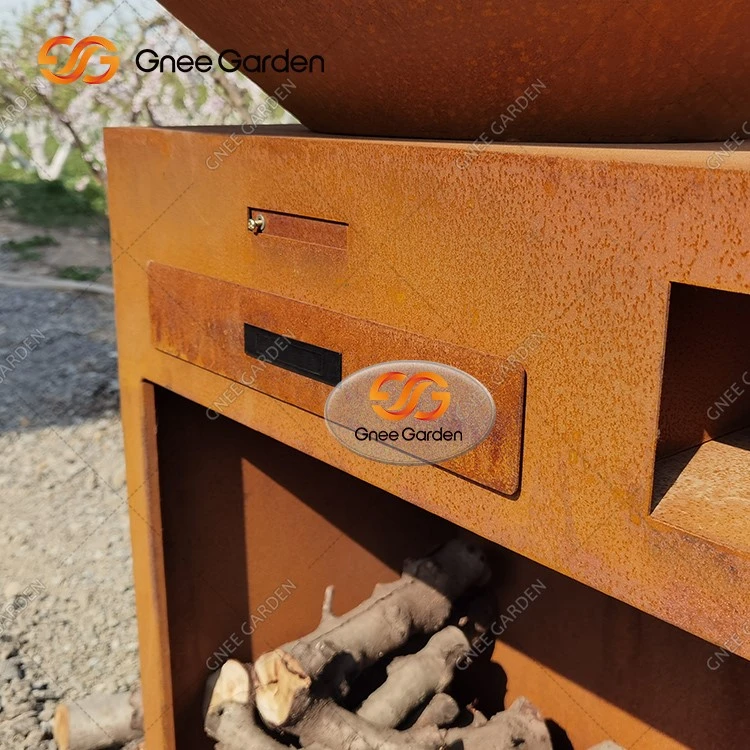 Factory customize camping charcoal barbecue grill corten steel bbq grills outdoor Factory customize camping charcoal barbecue grill corten steel bbq grills outdoor