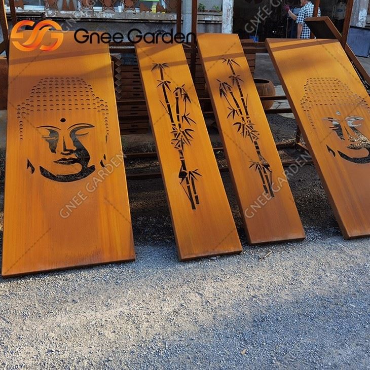 Chinese Style Corten Steel Fence