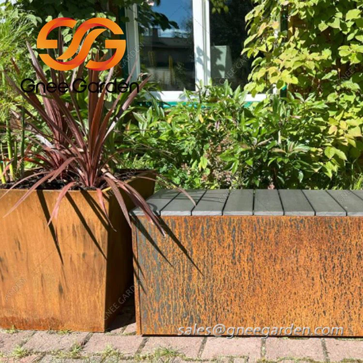 Corten Planter Benk Fin Planter Plass til å vokse