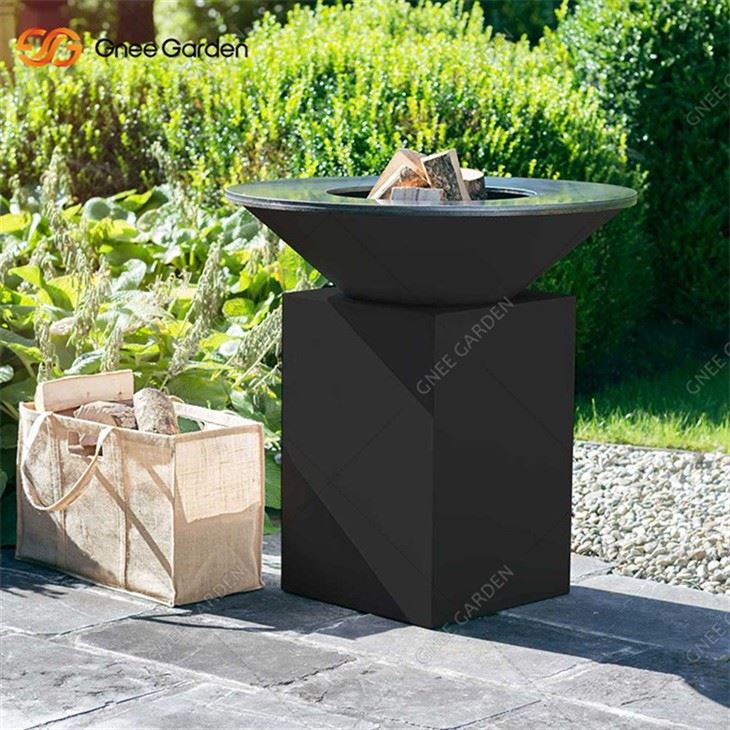 Corten Steel Barbecue Rotisserie Grill