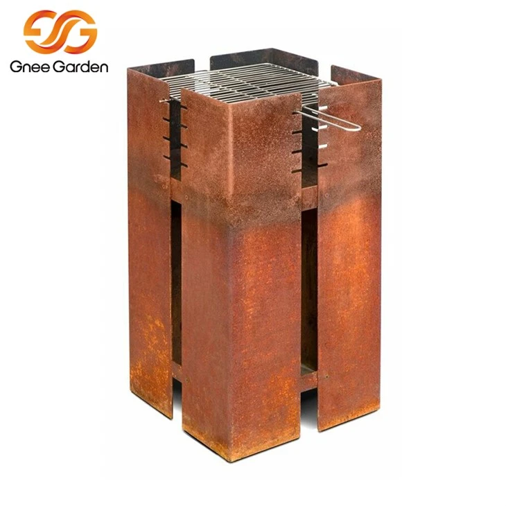 Corten Steel Bbq Vedfyrt camping