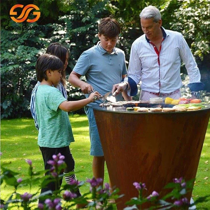 Corten Steel Firepit griller
