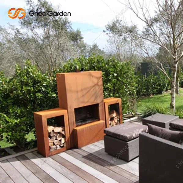 Corten Steel Outdoor Fireplaces For Sale