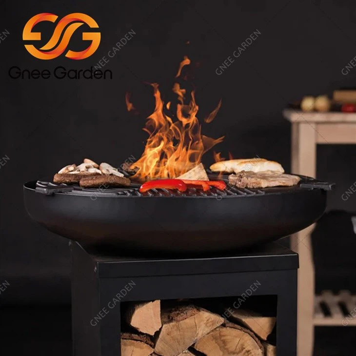 corten steel outdoor grill and fire pit3