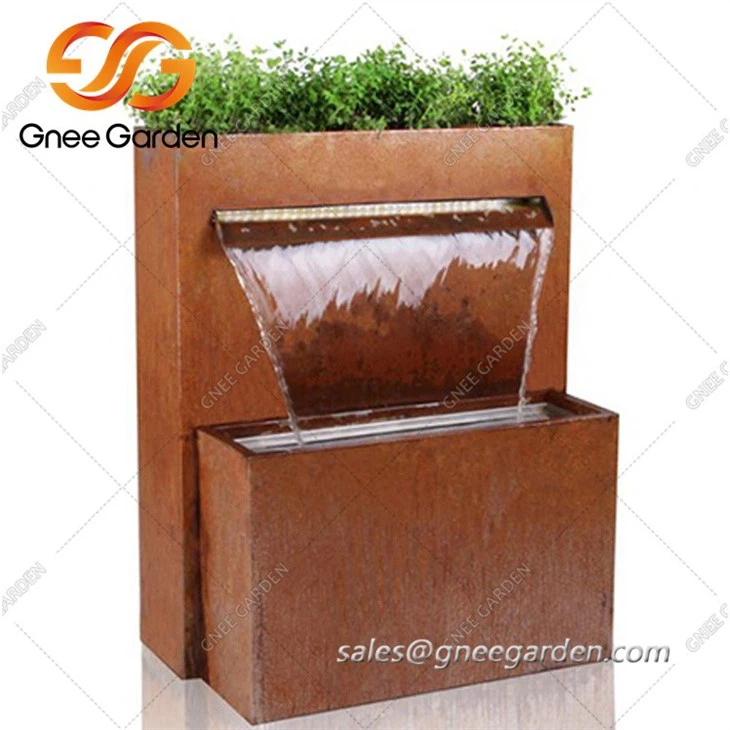 rusted metal water features