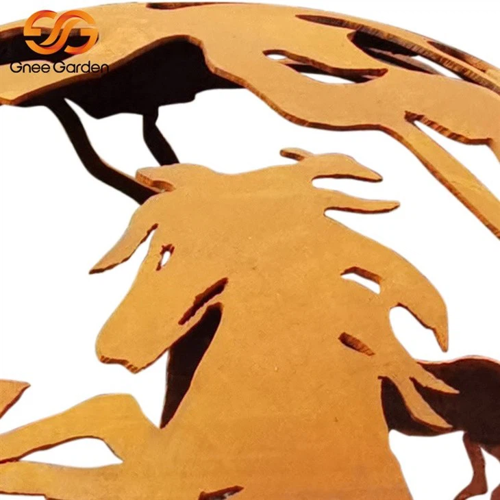 Corten Steel sphere fire pit（1）