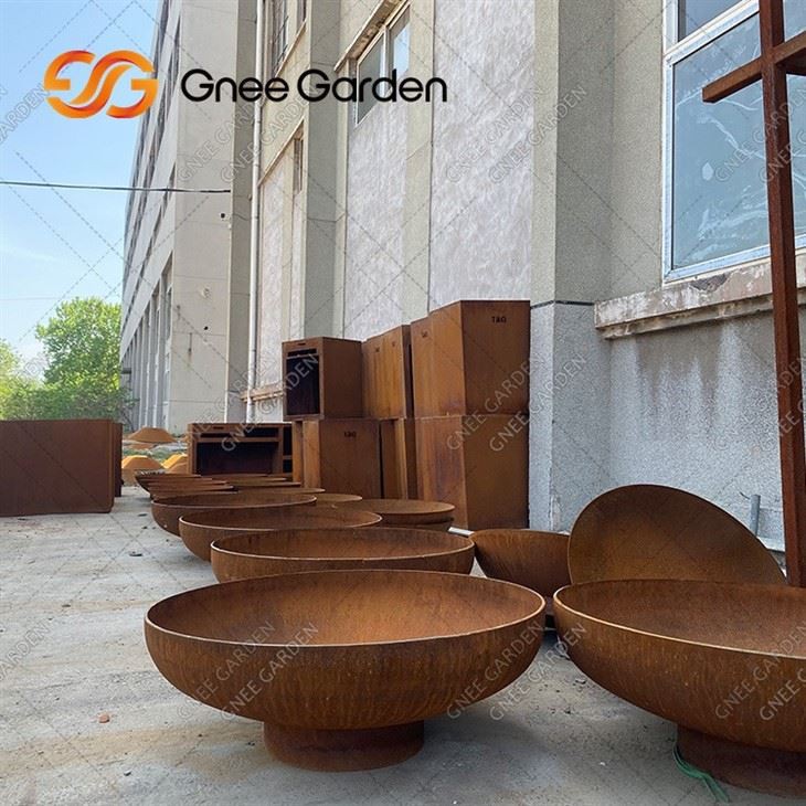 Custom Laser Cut Outdoor Portable Corten Sheet Fire Pit