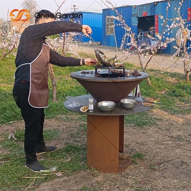 Garden Metal BBQ Grill Barbecue Corten Steel