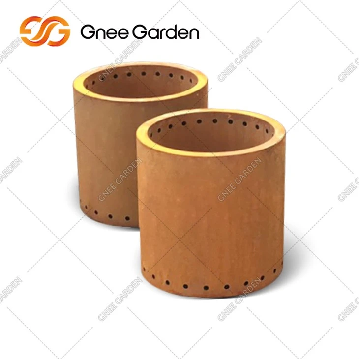 Metall Corten Steel Fire Pit Utendørs Hjem Hage Bakgård