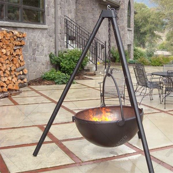 Outdoor Kitchen BBQ Grill Corten Steel Metal Fire Pit Barbecue