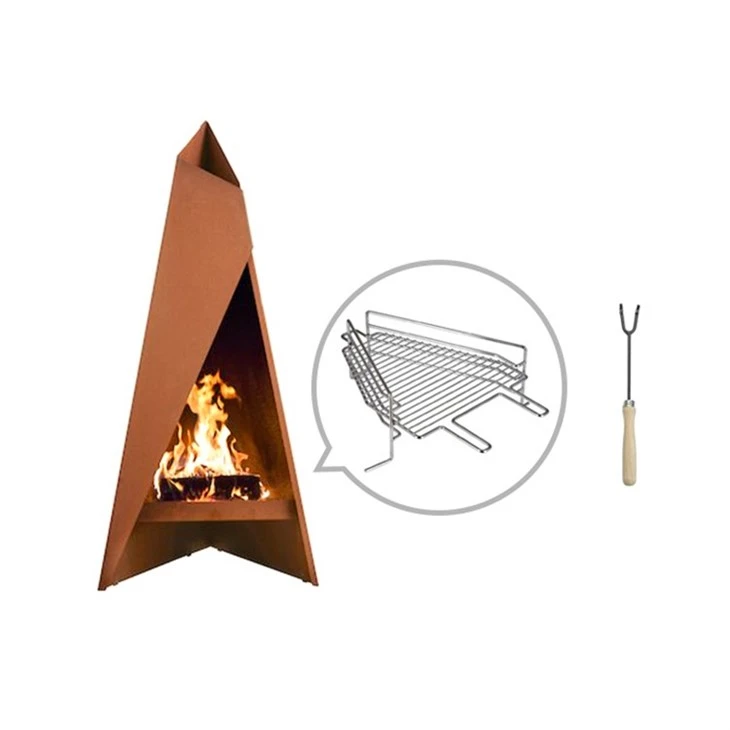 Outdoor Kitchen Corten Steel Fireplace Grill Outdoor Fire Pit
