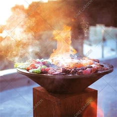Corten Steel Antik Fire Pit BBQ