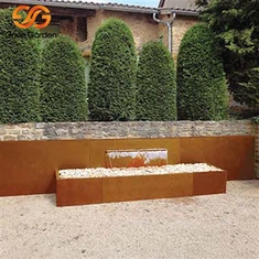 Corten stål frittstående damvegg