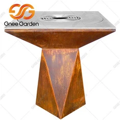 Corten Steel Garden Bbq Fire Pit