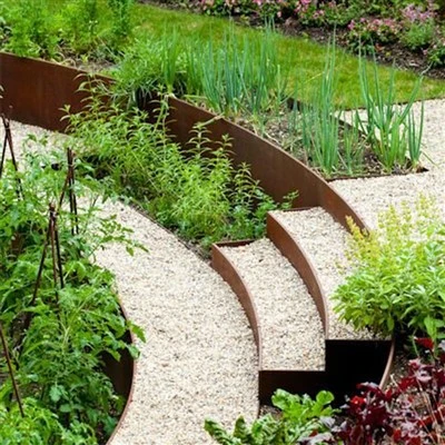 Corten Stål Plen Metall Landskap Kant Corten Stål Kant Dekorativ Corten Stål Kant