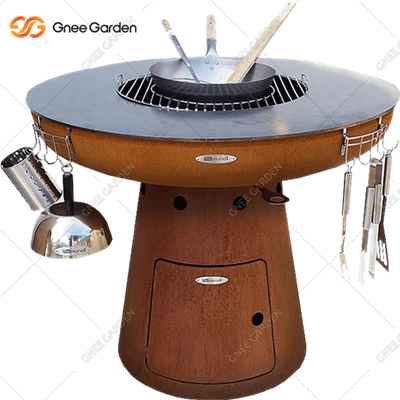 Corten Steel Metal Grill Grill