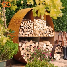 Hage Utendørs Pentagon Wood Oppbevaringsstativ