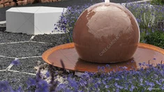 Metal Yard Art Slitesterk Corten Steel Water Fountain