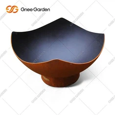 Utendørs høykvalitets rusten hage Corten stål metall branngrav