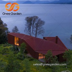 Rusted Corten Stål Paneler Kledning Fasade