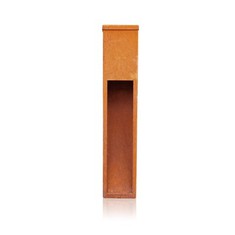 Rusty Metal Led Pullerter Light Box Corten Steel Path Lighting