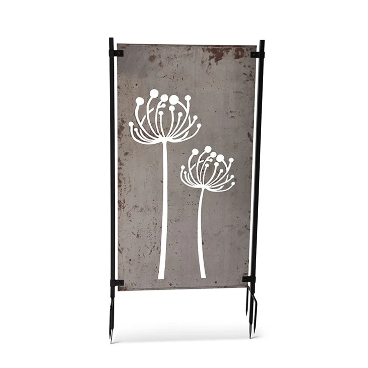 Decorative Metal Panel Fence Steel Security Scteens Garden Fence Metal Solid Panel Steel Gate Privacy