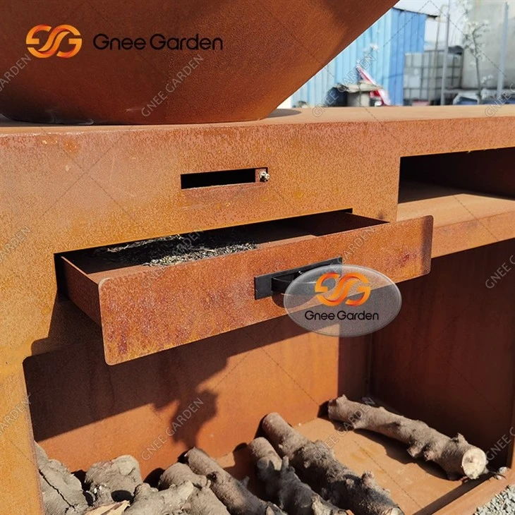 Factory Customize Camping Charcoal Barbecue Grill Corten Steel Bbq Grills Outdoor