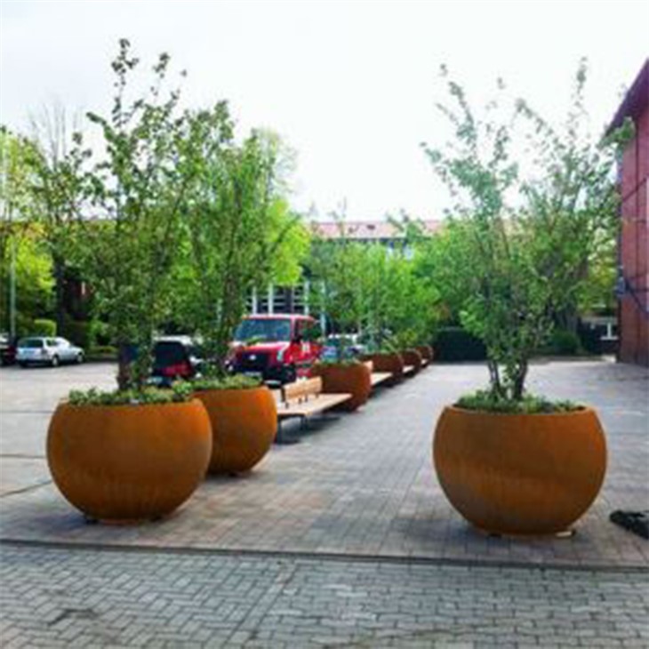 Landskap Hevet Box Engros Rusty Treatment Corten Steel Planter