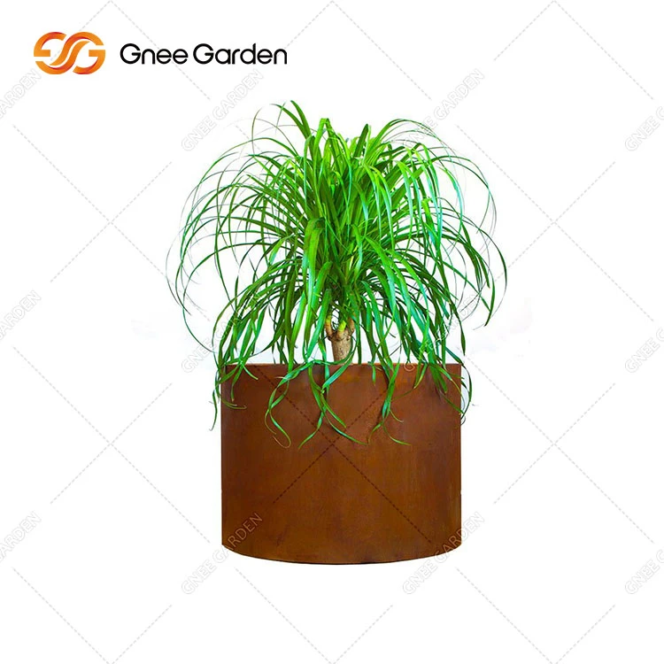Tilpassede sylinder Corten metallplanters
