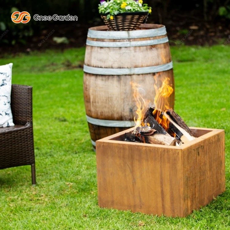 Corten Steel outdoor fire table Corten Steel outdoor fire table