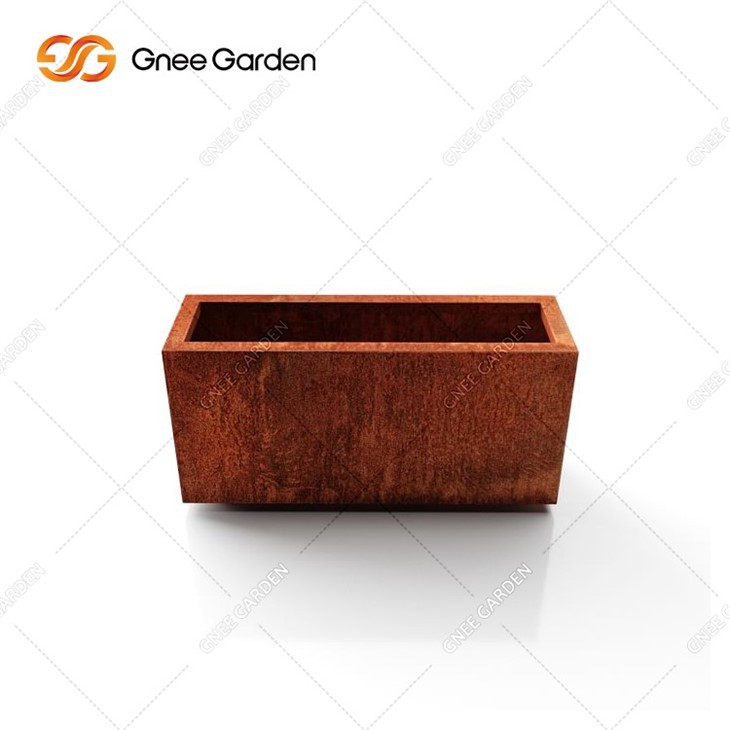 Outdoor Metal Planter Corten Steel Flower Pot Corten Steel Garden Planter