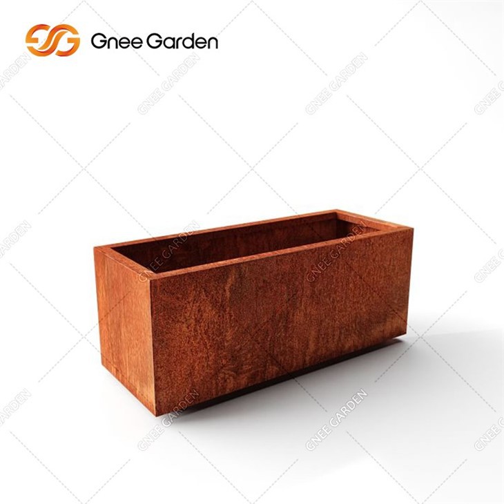 Outdoor Metal Planter Corten Steel Flower Pot Corten Steel Garden Planter