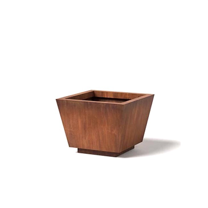 Utendørs metallplantekar Corten stål blomsterpotte Corten stål hage planter