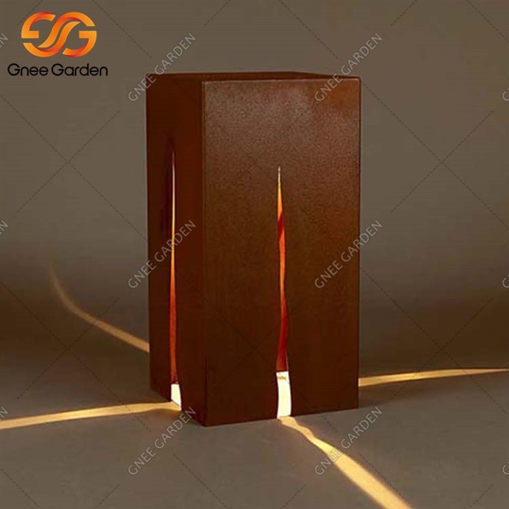 Rectangular Outdoor Patio Corten Steel Lights